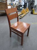 17x wooden ladderback style bistro chairs