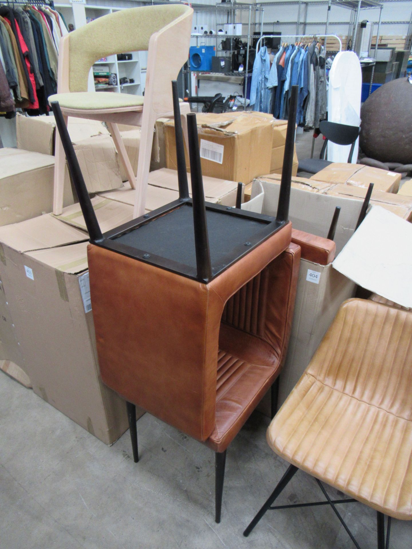 4x Nina Carver Chairs - 'Walnut Colour Upholstry, Black Frame' - Image 3 of 3