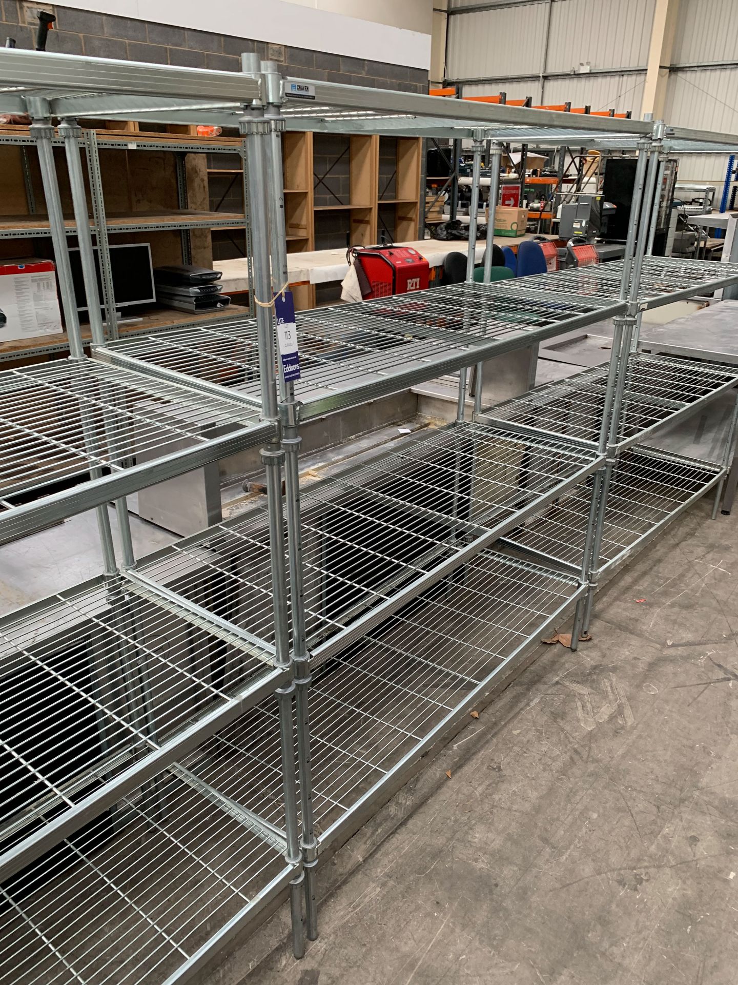 4x Boltless Wire Racks each with 4 Shelves - Image 4 of 5