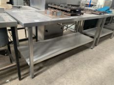 Large 2-tier Stainless Steel Prep Table