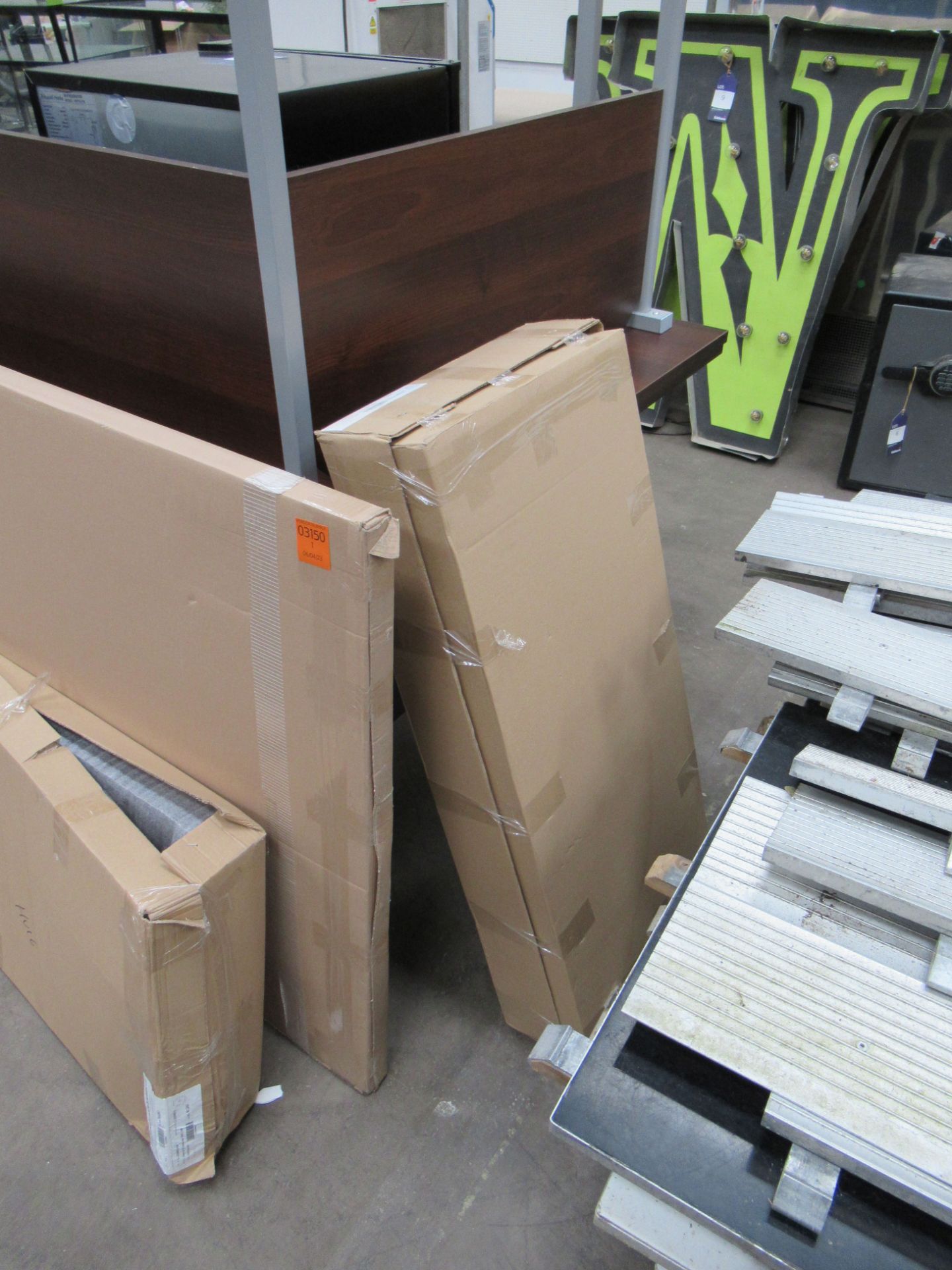 A Boxed Global Office Furniture Open Book Case - Dark Walnut colour - together with Boxed Doors - Image 2 of 5