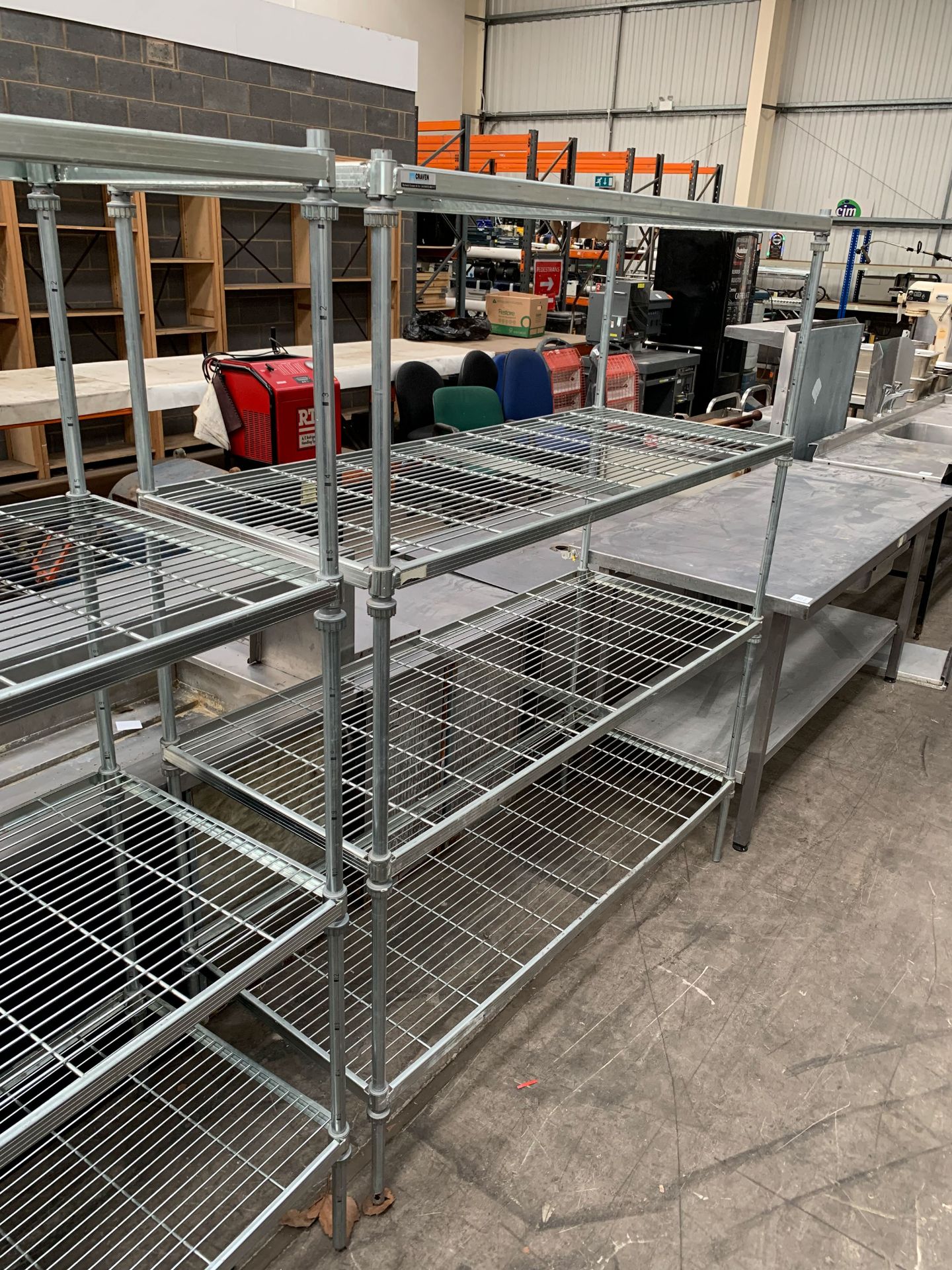 4x Boltless Wire Racks each with 4 Shelves - Image 5 of 5
