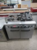A Falcon Dominator MK2 commercial 6 burner stainless steel oven