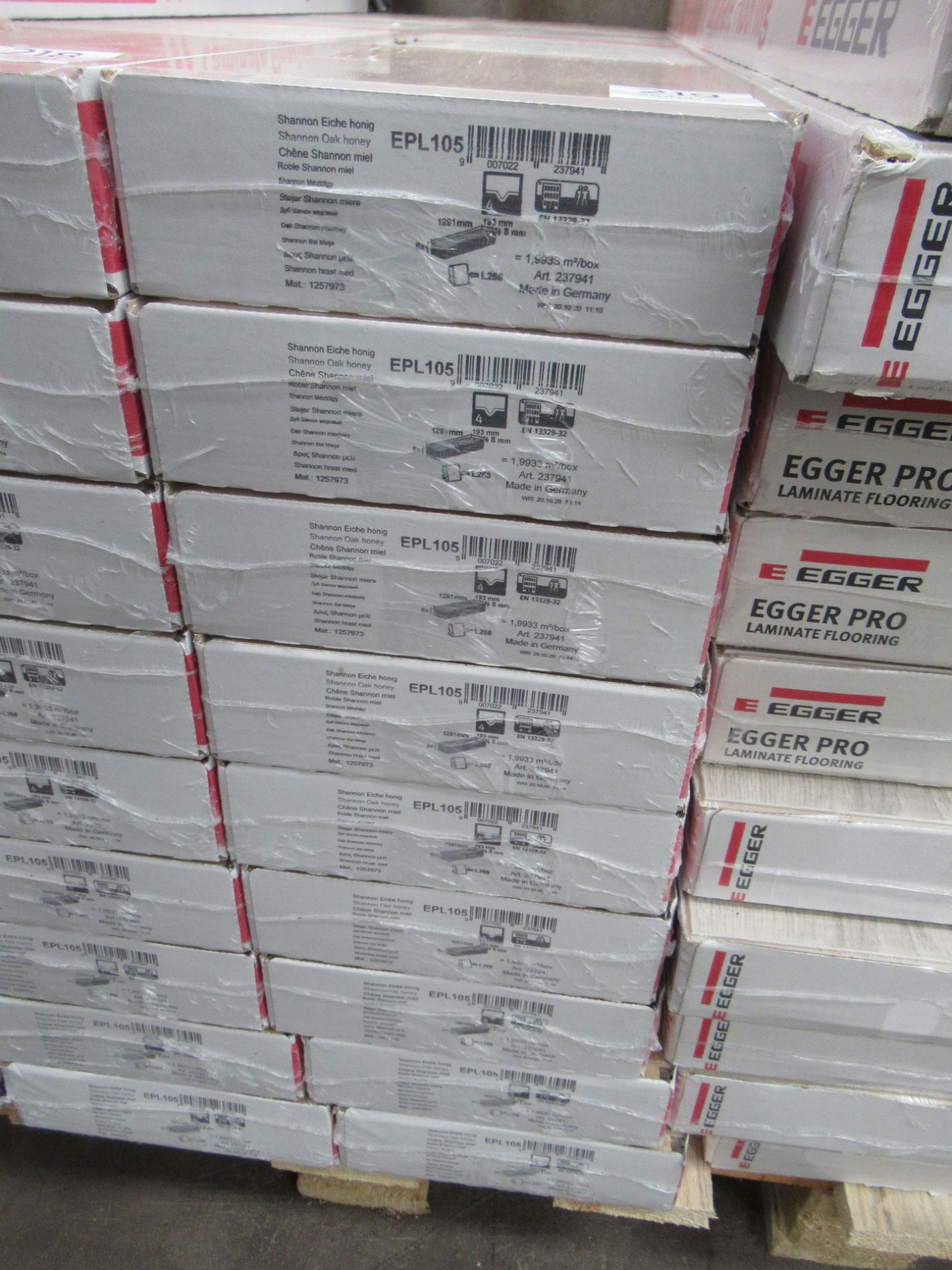 9x Packs of Egger Pro Laminate Flooring in Shannon Oak Honey - 2.0m2 per pack