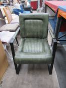 1x Green Troop Armchair and 1x Patriot Rib High Stool