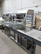 An EMH Fabrications Ltd stainless steel serving unit