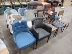 15x Various Chairs - some may need reupholstering