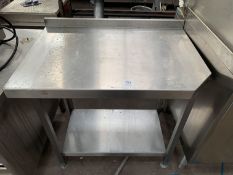 Small Stainless Steel 2-Tier Table with Stainless Steel Gastronorm Unit