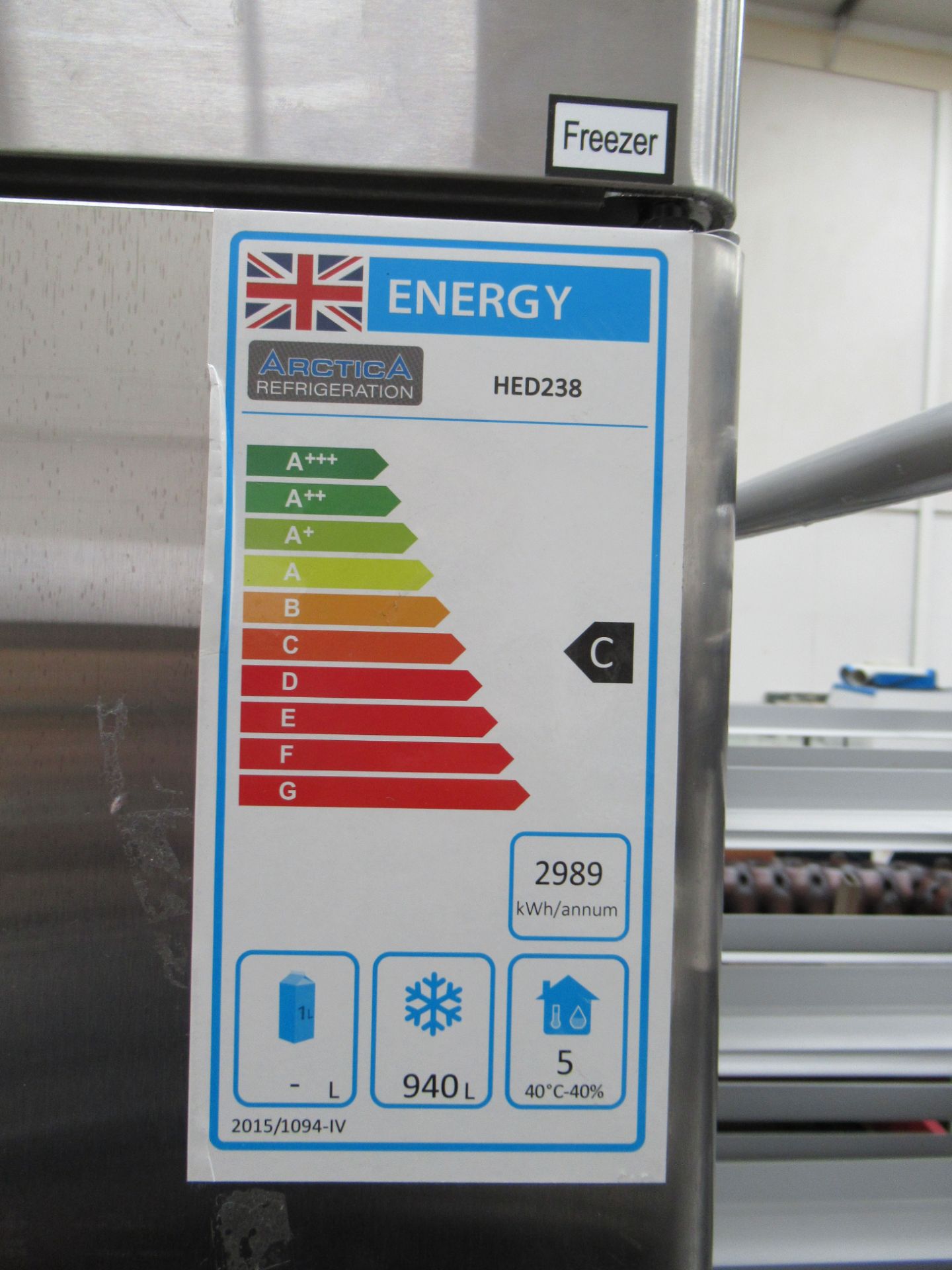 An Arctica Refrigeration stainless steel freezer - Image 4 of 4