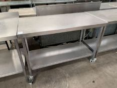 2x 2-tier Stainless Steel Mobile Prep Tables