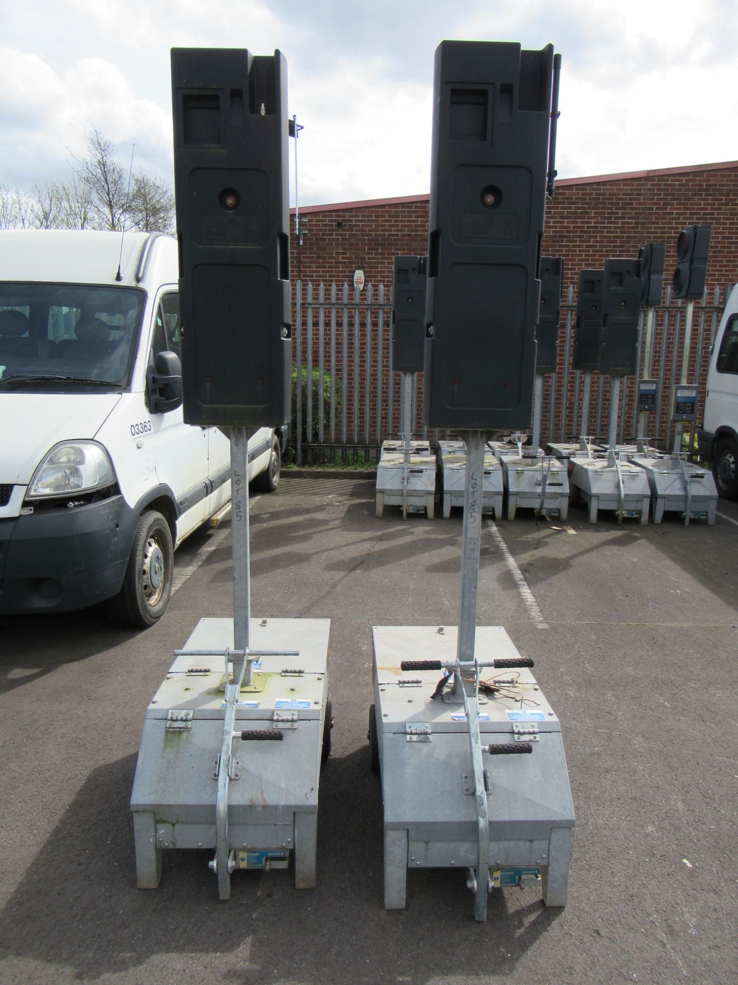 A Pair of Pike Signals Ltd "Vehicle" Battery Powered Portable Traffic Light Units