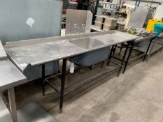 Large Stainless Steel Sink Station with Splashback