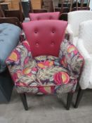 A Pair of Chairs in Floral Pattern