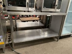 Stainless Steel Commercial Catering Prep Table with Undertier and Splashback
