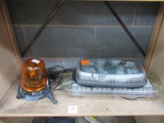 Contents of Shelf to include Britax Amber Beacon Light (12V)