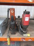 2x Magnetic Drills - 110V - spares or repairs