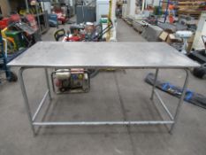 Stainless Steel Topped Table/Bench