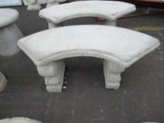 Ornate' Style Curved Bench