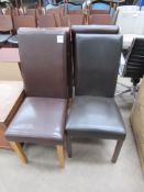 4x Leather Chairs, Early Wooden Chest and A Wash Cabinet
