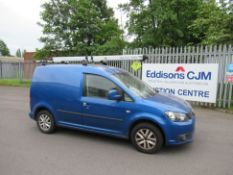 Volkswagen Caddy Diesel Van with fitted Rhino roof rack and pipe tube. Comes with fitted tow-bar