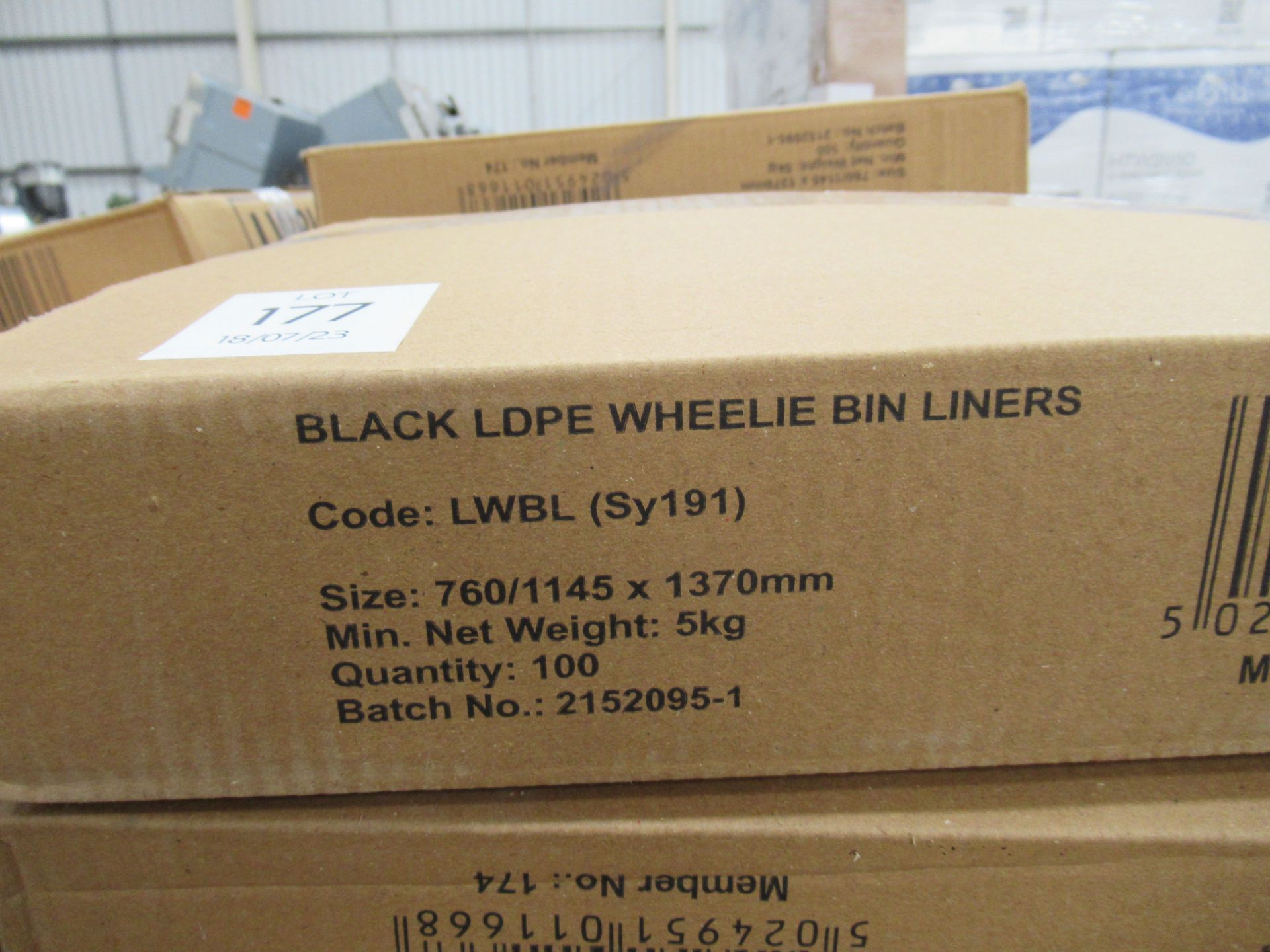 Contents of Pallet including qty of black LDPE wheelie bin liners - Image 2 of 2