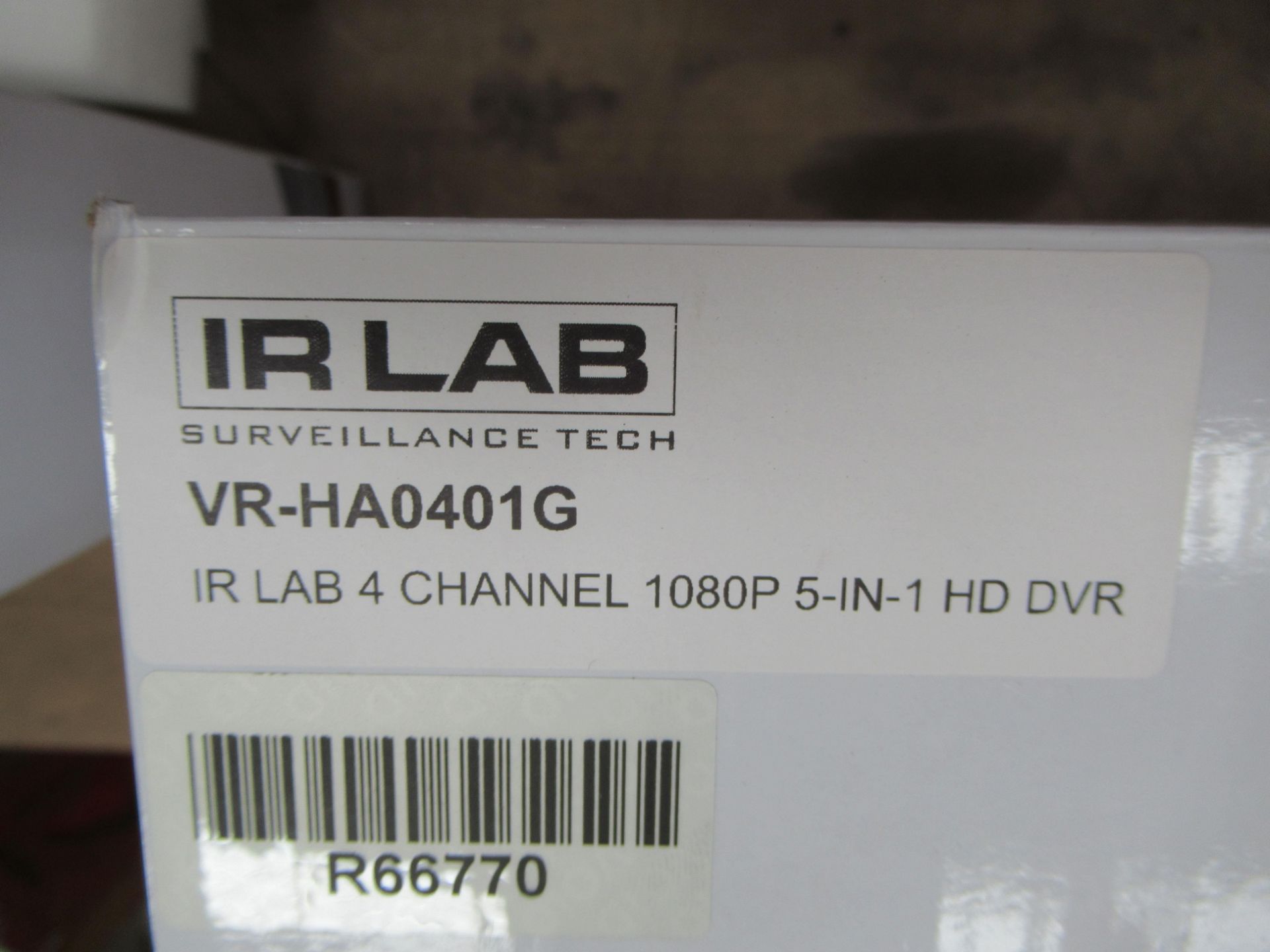 IRLab 4 Chanel 1080p HD DVR and 4x IRLab DC12V 720p CCTV Camers - Image 2 of 7