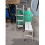 Titan extendable ladder and MacAllister work platform