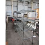 2x Mobile Four Shelve Storage Racks