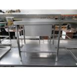 Large Stainless Steel Commercial Catering Two-Tier Prep Table