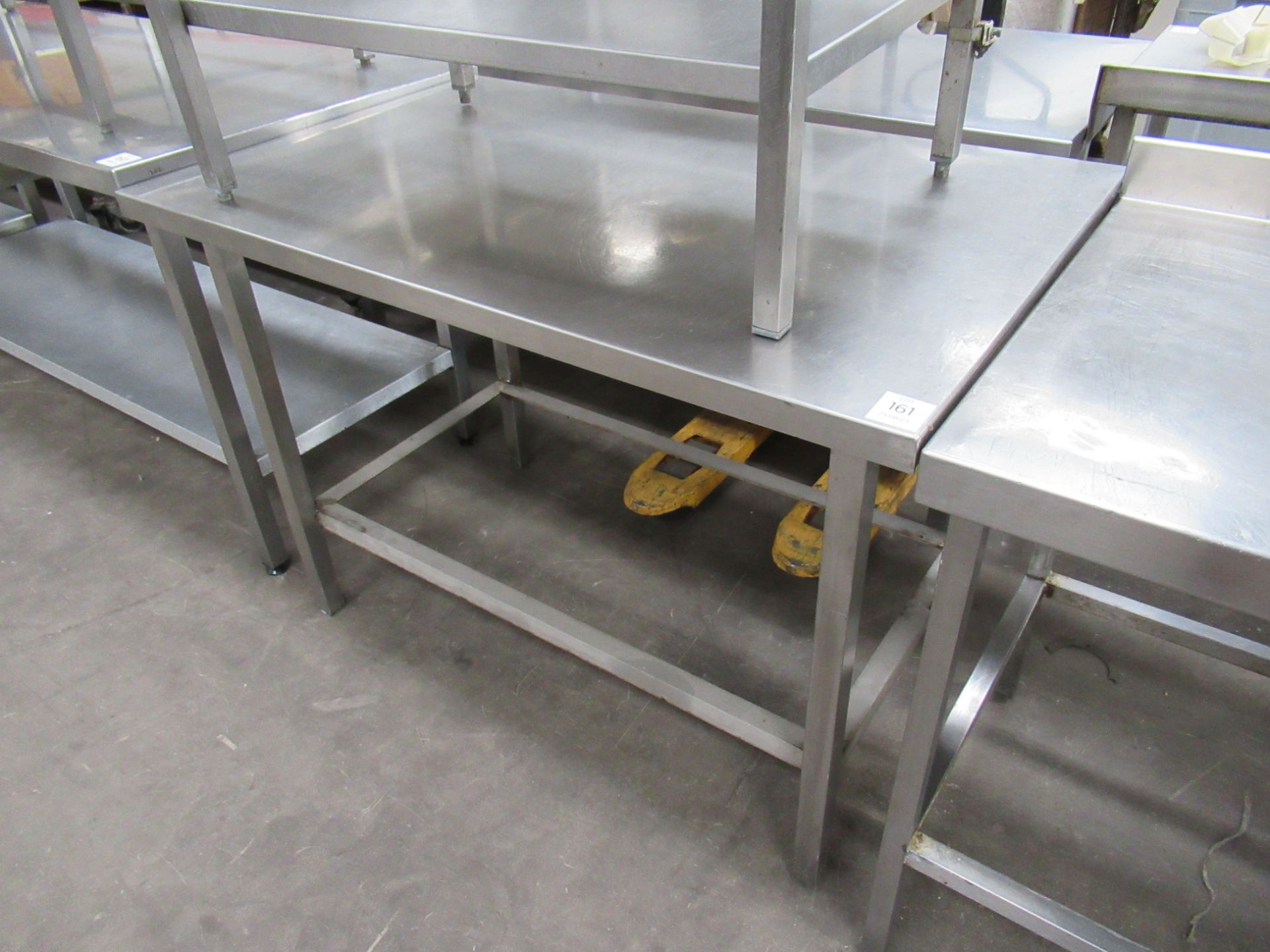 2x Stainless Steel Commercial Catering Prep Tables - one with splashback and single drawer - Image 3 of 7