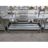 Stainless Steel Commercial Catering Two-Tier Prep Table
