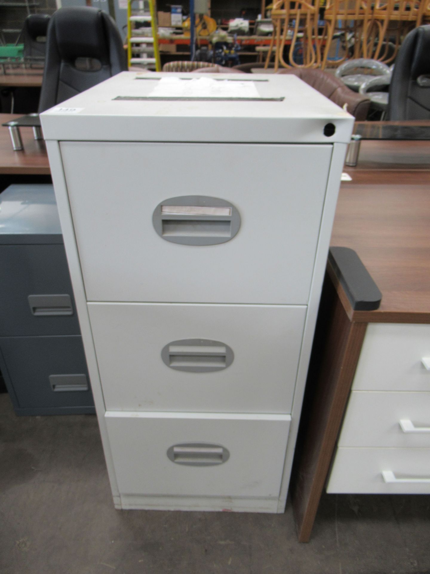 2x Metal Cabinets, 2x Foot Pedal Bins and a Undercounter Fridge - Image 3 of 5