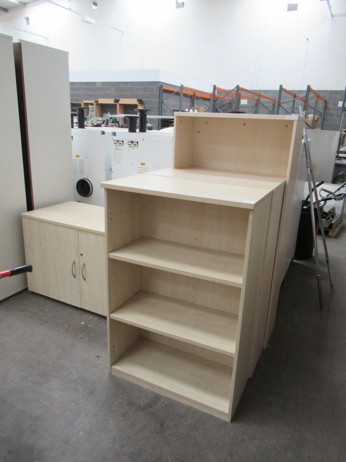 3x Office Bookcases and a Cabinet - all matching