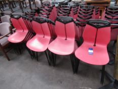 Qty of Pink Stackable Chairs