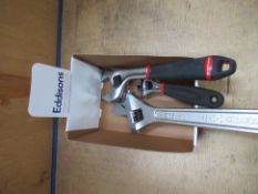 2x Facom Adjustable Wrenches (8" & 12") and an Expert Adjustable Wrench