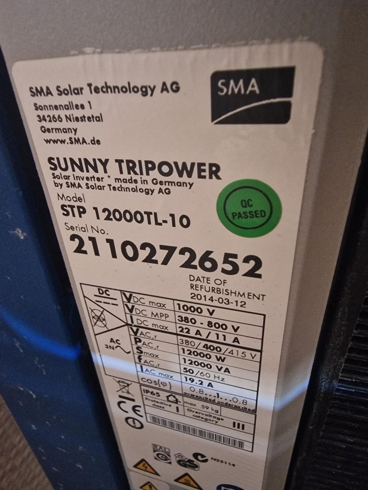 SMA Solar Inverter - Image 4 of 4