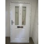 PVC External Door with Chrome Fittings and Privacy Eye (1000 x 2000mm)