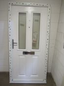PVC External Door with Chrome Fittings and Privacy Eye (1000 x 2000mm)