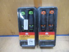 2x 2pc Curve and Straight Screw Driver Pry Bar Sets