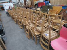 Qty of Wooden Ladder Back Chairs
