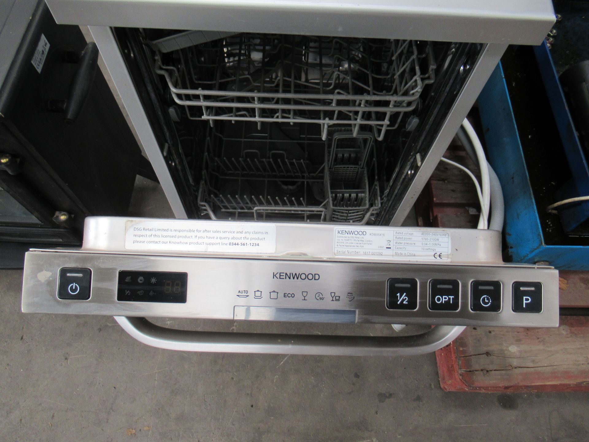 Kenwood KDW45X16 Slimline Dishwasher - Image 2 of 4