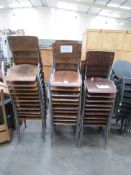 Qty of Wooden & Metal Framed Chairs