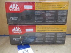 2x 16pc MAC Tools 1/2" Drive Metric Deep Impact Socket Sets