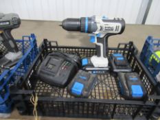 Macallister Cordless Drill with Charger and 4x Batteries