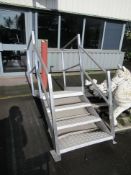 Stainless Steel Platform with Chequered Plated Steps