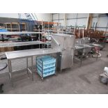 Winterhalter Commercial Dishwasher with Sink unit, Collection Table and Tray Storage Unit