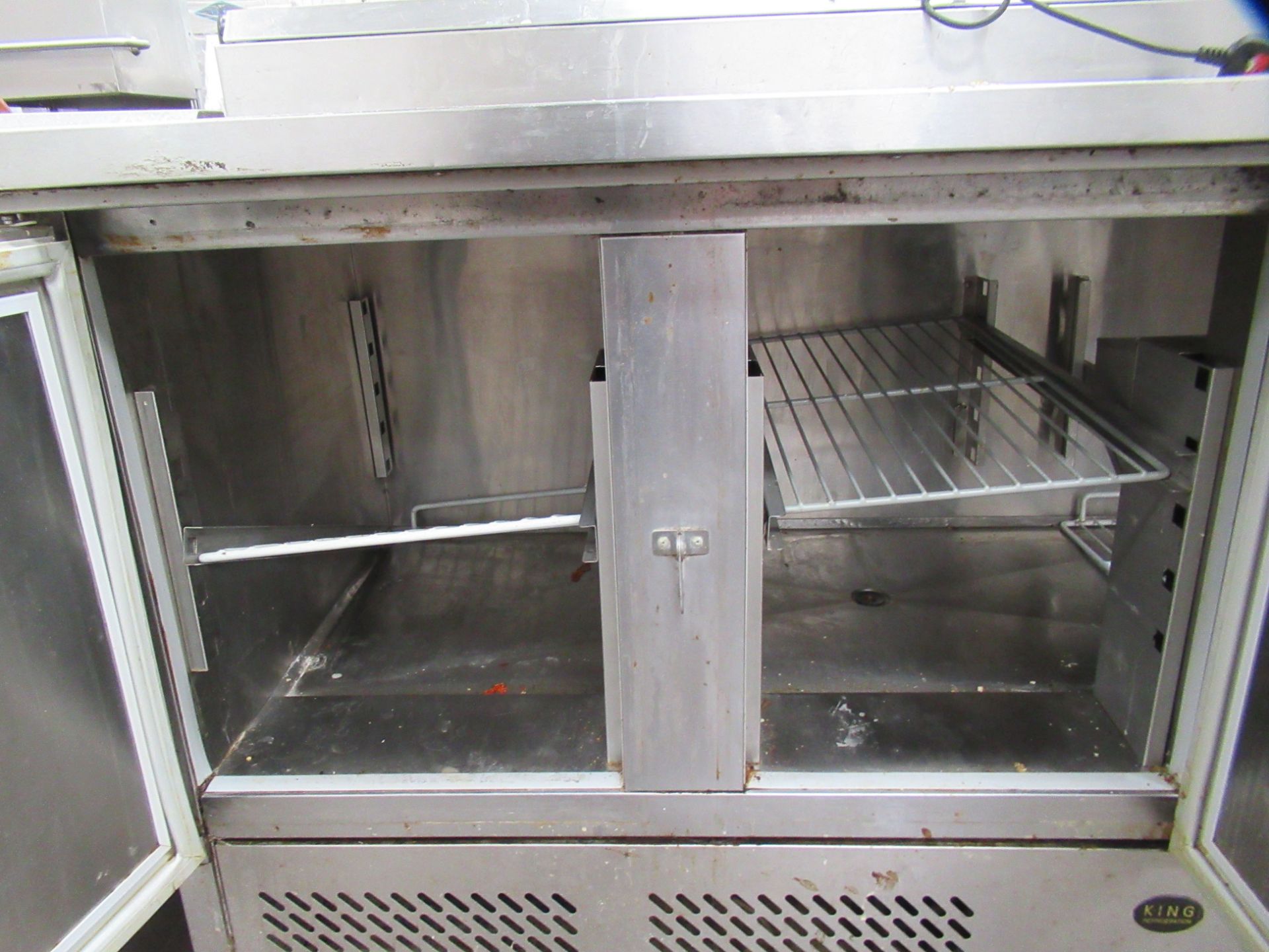 King Refrigeration Stainless Steel Three Door Preparation Cabinet - Image 3 of 8