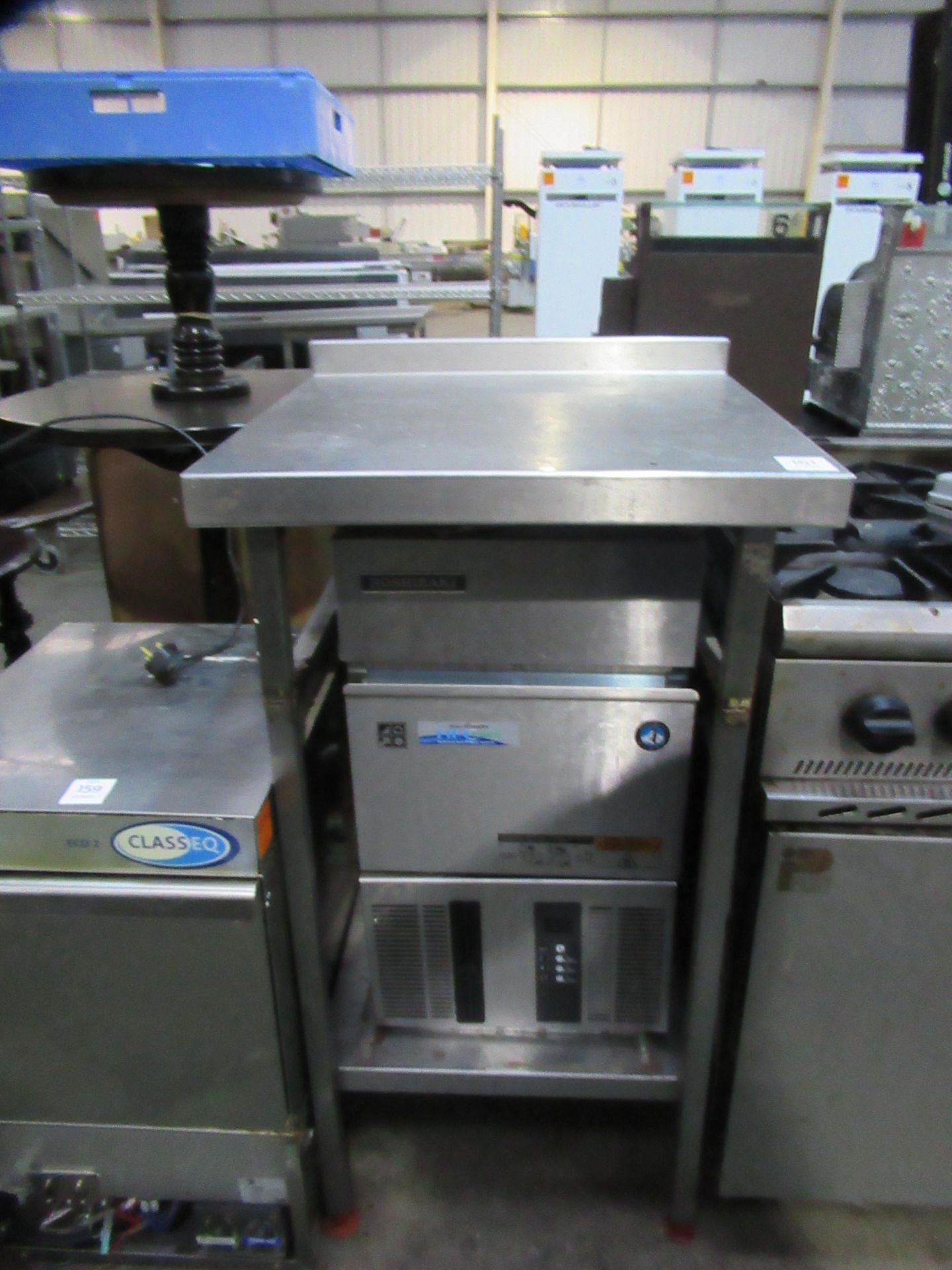 Hoshizaki Commercial Ice Machine and Stainless Steel Table