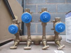 An 'Unused' 4 Branch Water Pipe Manifold