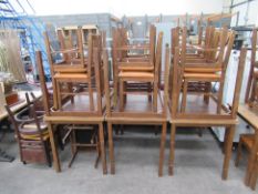 6x Dining Tables (1100 x 700 x 750mm) and 18x Dining Chairs ( 14x & 4x)